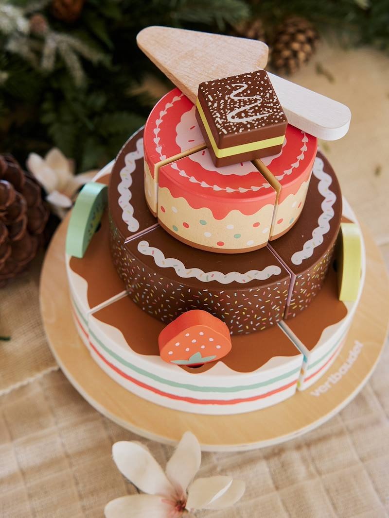 3-Tier Fruit Cake in Certified Wood